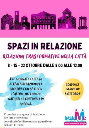 Spazi in relazione. Relazioni trasformative nella città. 8-15- 22 ottobre 2023